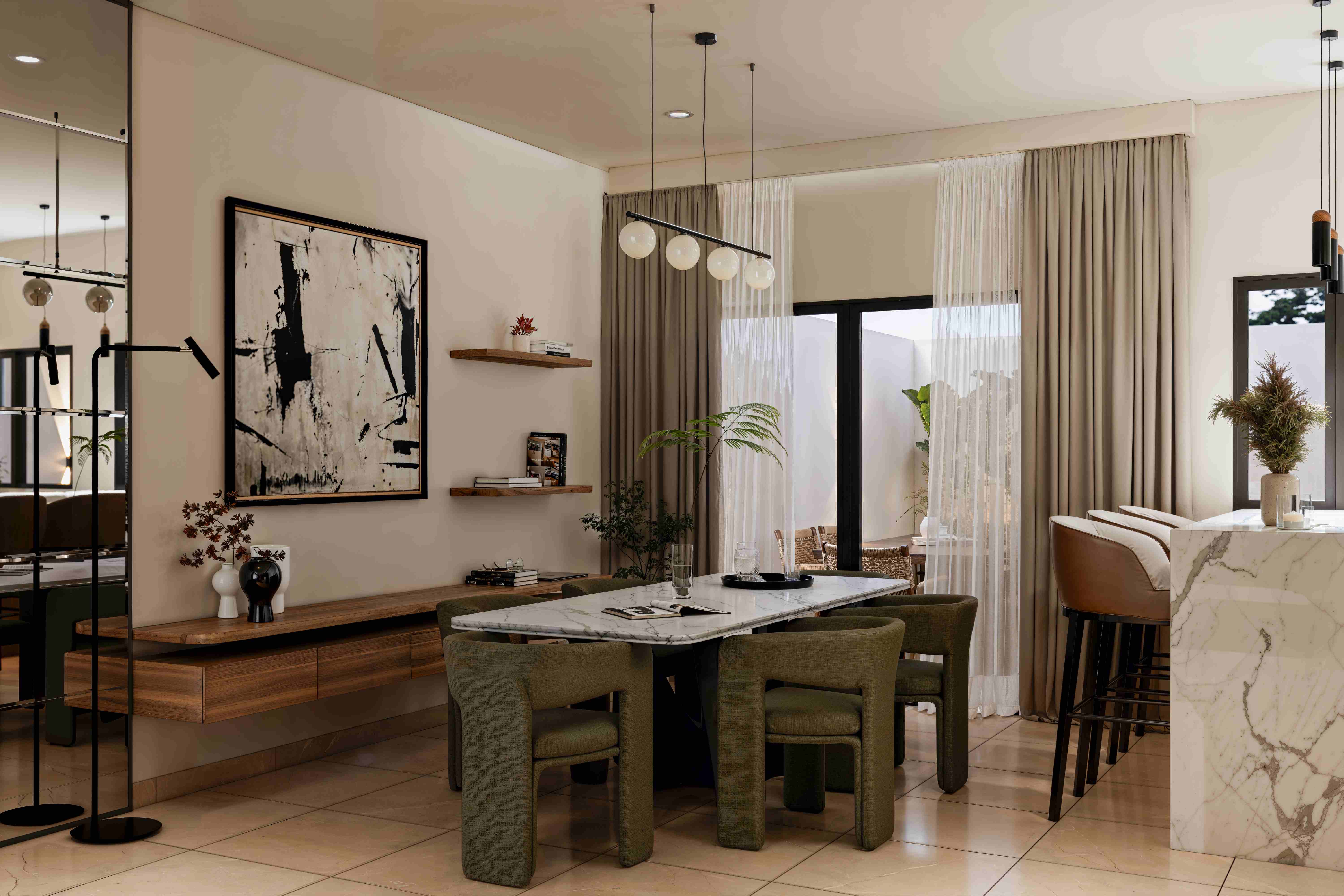 Comedor con vista a terraza ENTHEOS